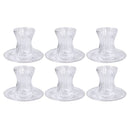Lead Free Glass Tea Cup & Saucer Set/6 Pcs 125ml/12 cm