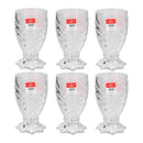 Lead Free Goblet Glass Tumbler Set/6 Pcs 7.5*12.7 cm