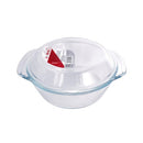 Round Glass Baking Dish w Lid 0.7 Litre