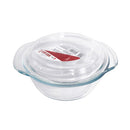 Round Glass Baking Dish Casserole w Lid 1 Litre