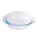 Round Glass Baking Dish Casserole w Lid 3.5 Litre