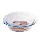 Round Glass Baking Dish Casserole w Lid 3.5 Litre