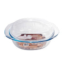 Round Glass Baking Dish Casserole w Lid 3.5 Litre