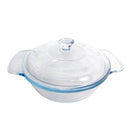 Round Glass Baking Dish Casserole w Lid 1.7 Litre