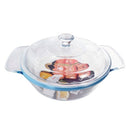 Round Glass Baking Dish Casserole w Lid 1.7 Litre