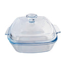 Rectangle Glass Baking Dish Casserole w Lid 0.8 Litre