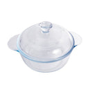 Round Glass Baking Dish Casserole w Lid 1 Litre