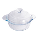 Round Glass Baking Dish Casserole w Lid 1 Litre