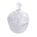 Crystal Glass Sugar Bowl Candy Jar 18.5*13 cm
