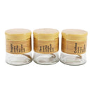 Glass Base Canister Set/3 Pcs 9*10.5 cm