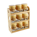 Glass Base Canister Set/9 Pcs 9*10.5 cm