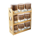 Glass Base Canister Set/9 Pcs 9*10.5 cm