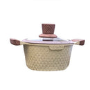 Beige Marble Non Stick Cookware Casserole Pot Set/5 Pcs 20/24/28/28/32cm