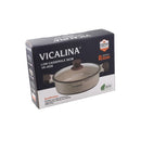 Beige Marble Non Stick Shallow Pot Casserole 26cm