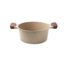 Beige Marble Non Stick Shallow Pot Casserole 30cm