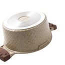 Beige Marble Non Stick Shallow Pot Casserole 30cm