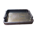 Rectangular Leather Serving Tray Set/2Pcs