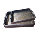 Rectangular Leather Serving Tray Set/2Pcs