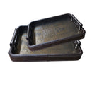 Rectangular Leather Serving Tray Set/2Pcs
