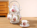Ceramic Tea Cup & Saucer Set/17 pcs