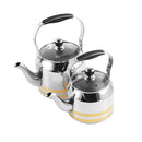 Stainless Steel Stovetop Tea Pot Kettle Set/2 Pcs 1.5L+2.8L