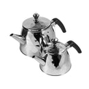 Stainless Steel Stovetop Double Tea Pot Kettle Set 1L+2.5L
