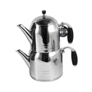 Stainless Steel Stovetop Tea Pot Kettle Set/2 Pcs 1.4L+2.2L