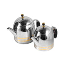 Stainless Steel Stovetop Tea Pot Kettle Set/2 Pcs 1.4L+2.2L