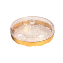 Crystal Glass Candy Jar with Lid 25.8*25.8*10.5 cm