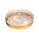 Crystal Glass Candy Jar with Lid 30.8*30.8*12 cm