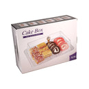 Rectangular Wooden Cake Stand with Acrylic Dome Lid 35.8*25.8*14.8 cm