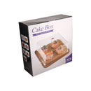 Rectangular Wooden Cake Stand with Acrylic Dome Lid 34*34*15.6 cm