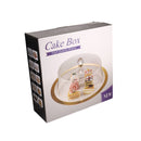 Rectangular Wooden Cake Stand with Acrylic Dome Lid 34*34*15.6 cm