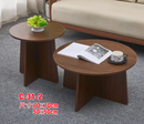 2 Piece Round MDF Nesting Coffee & Side Table Set 50*50*48/70*70*38 cm