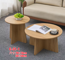 2 Piece Round MDF Nesting Coffee & Side Table Set 50*50*48/70*70*38 cm