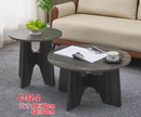 2 Piece Round MDF Nesting Coffee & Side Table Set 50*50*48/70*70*38 cm