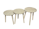 3 Piece Round MDF Side Table Set 40*36/40*46/40*56 cm