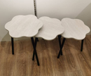 3 Piece Abstract MDF Side Table Set 40*36/40*46/40*56 cm