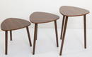 3 Piece Abstract MDF Side Table Set 40*36/40*46/40*56 cm