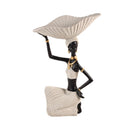 Beige Sculpture Statue Resin Lady 22*32cm