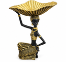 Gold Sculpture Statue Resin Lady 22*32cm