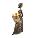 Gold Sculpture Statue Resin Lady 30*8cm