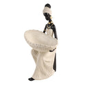 Beige Sculpture Statue Resin Lady 16*29cm
