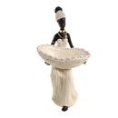 Beige Sculpture Statue Resin Lady 16*29cm