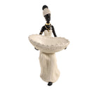 Beige Sculpture Statue Resin Lady 16*29cm