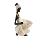 Beige Sculpture Statue Resin Lady 11*21cm
