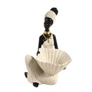 Beige Sculpture Statue Resin Lady 11*21cm