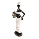 Beige Sculpture Statue Resin Lady 30 cm