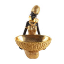 Gold Sculpture Statue Resin Lady 16*22cm