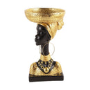 Gold Sculpture Statue Resin Lady 17*35cm